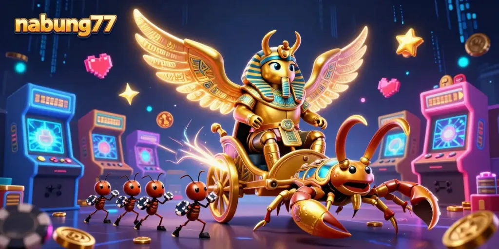 Engage with nabung77 and win exciting jackpots amidst colorful casino visuals.