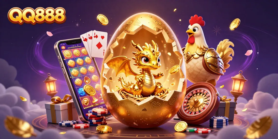 Winning strategies at QQ888 with a golden dragon and casino elements illustrated.