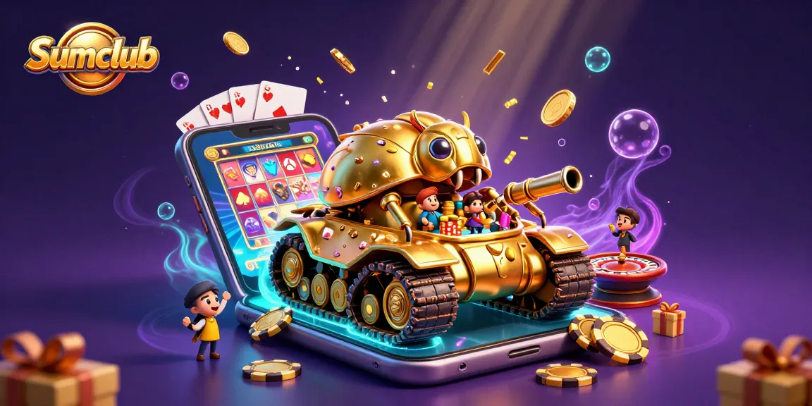 Experience fun at Sumclub with an exciting 3D casino atmosphere packed with vibrant game elements.